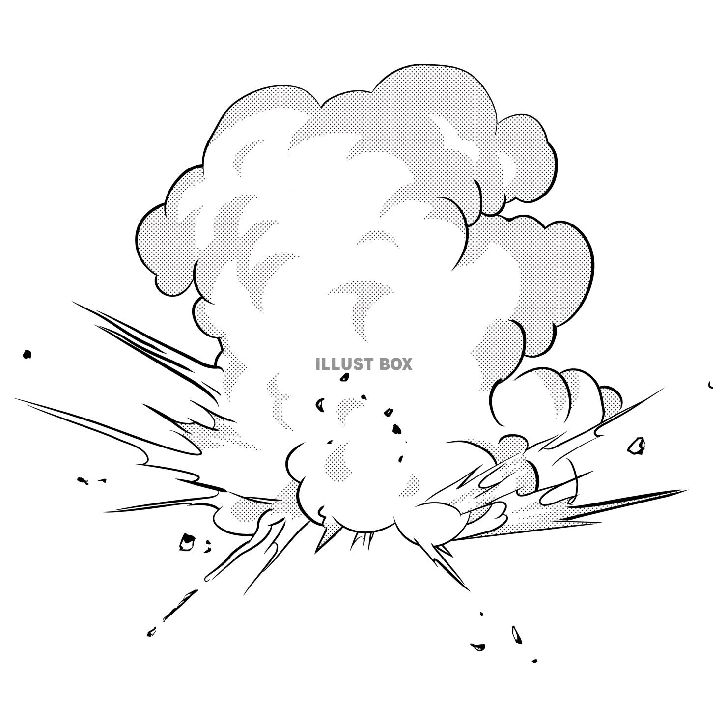 無料イラスト 漫画的な爆発13