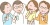 複数の会話するシニア男女