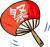 赤い団扇