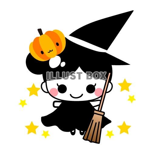 ハロウィン・魔女の女の子イラスト