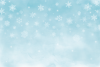 雪の結晶の背景　冬木かわいい水彩ブルーかわいい12月１月２月寒い手描き