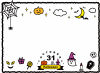 ハロウィンのかわいいフレーム素材（透過PNG）