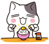 玉子かけご飯！＜ぶち猫　にゃんこ＞