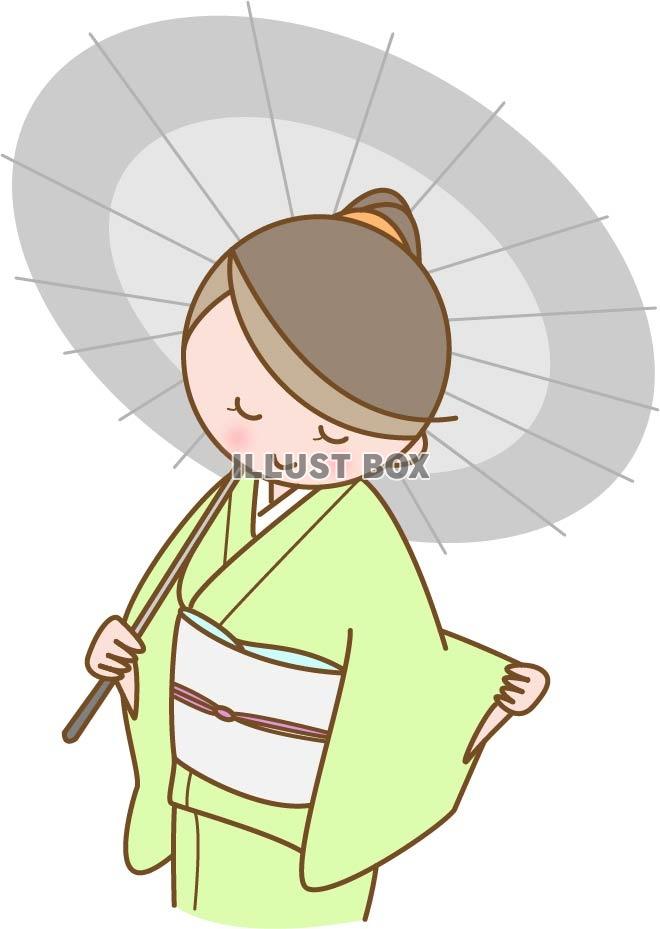 無料イラスト 日本舞踊 踊る女性