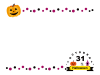 ハロウィン　シンプルでかわいいフレーム素材