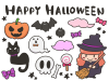 かわいいハロウィンイラスト素材セット