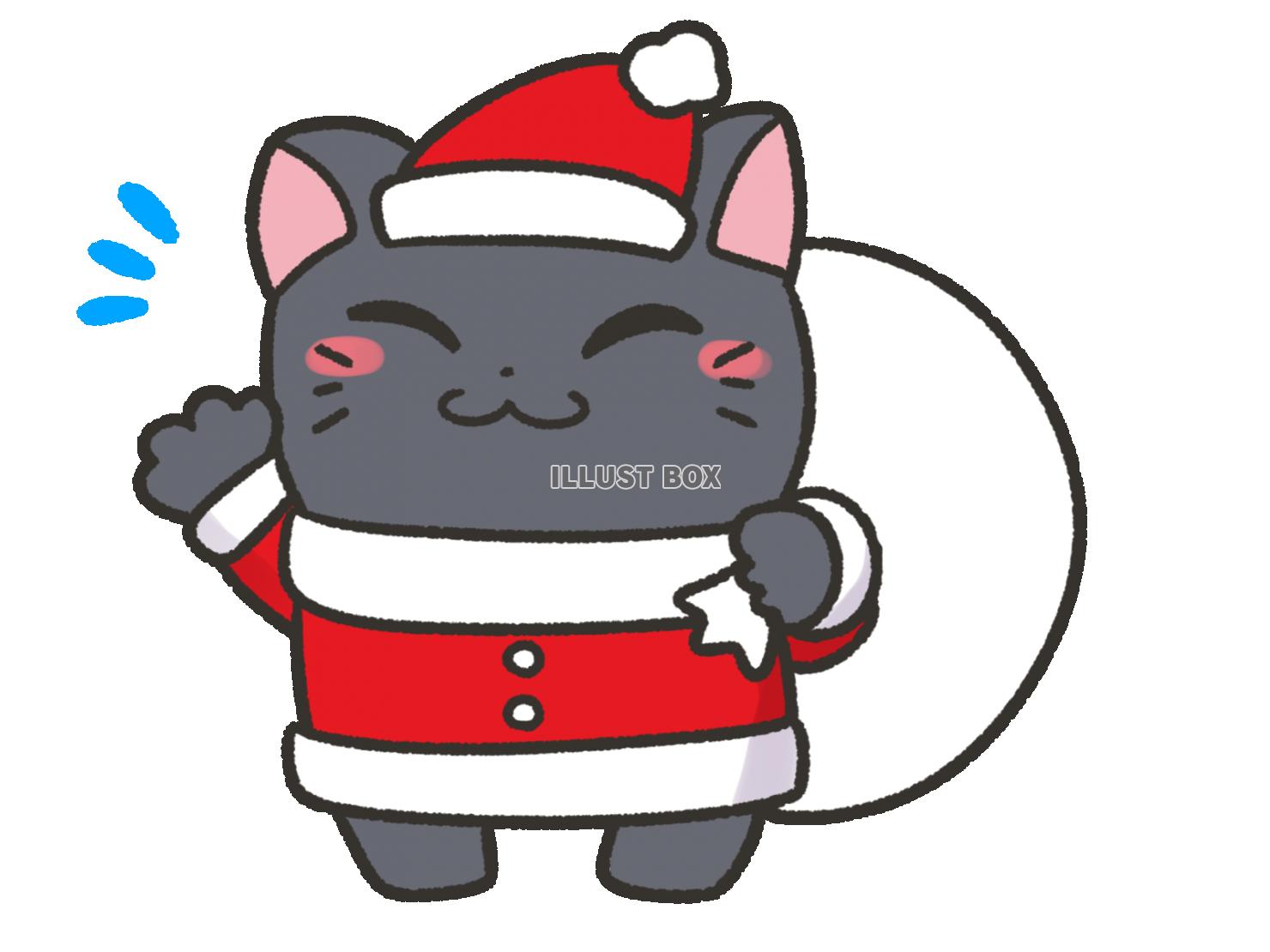 サンタクロースの黒猫