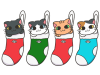 クリスマス靴下と猫ちゃんセット