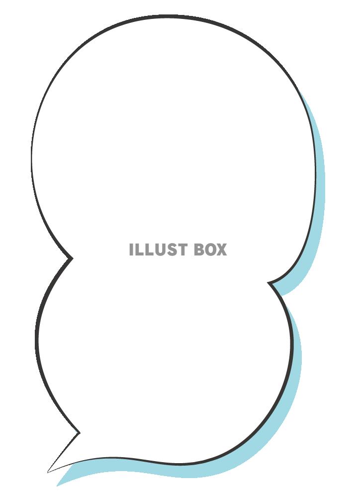 透過・カラーの影の吹き出し　シンプルかわいいマンガセリフコメ...