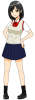 女子高生・ブレザー夏服（透過png）