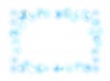 キラキラ雪結晶フレーム飾り枠