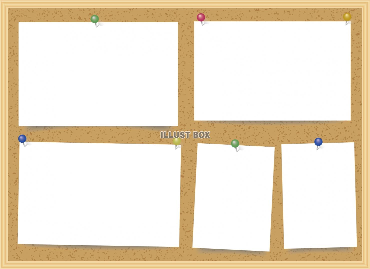 無料イラスト レイアウト09 03 コルクボード