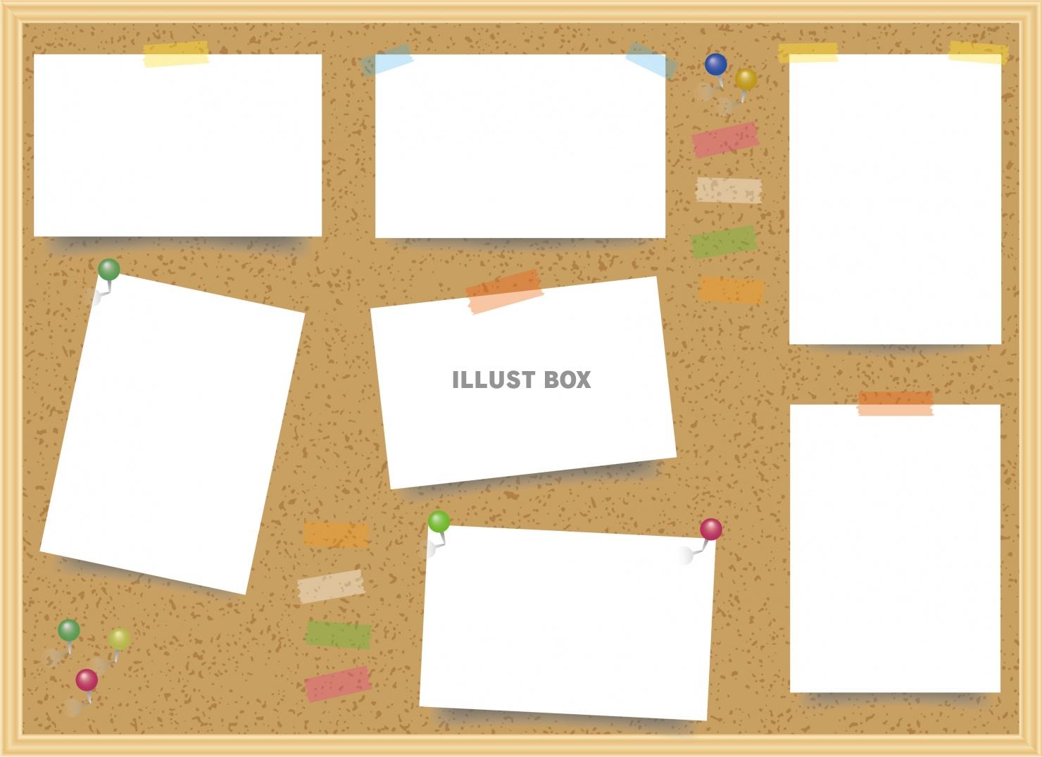 無料イラスト レイアウト09 04 コルクボード