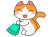 掃除を手伝う猫、ちりとり