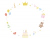 シンプルな誕生日フレーム1