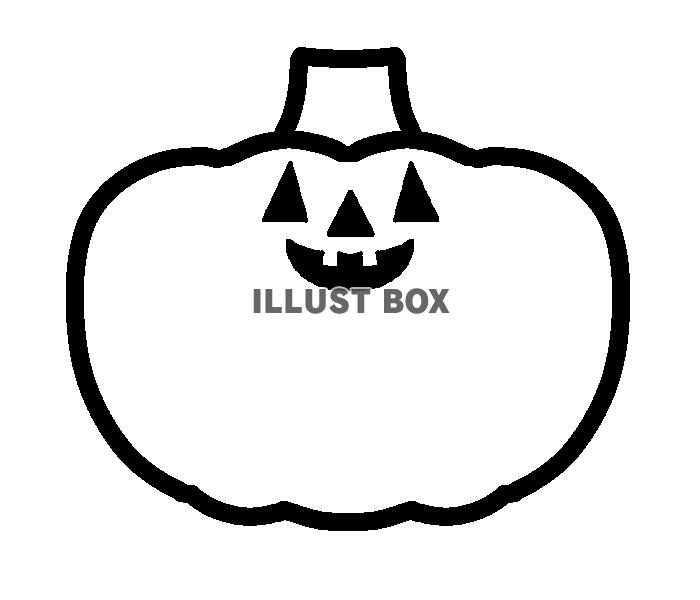 無料イラスト 白黒ハロウィンカボチャ 透過png