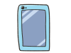 手描き風のシンプルなスマホ