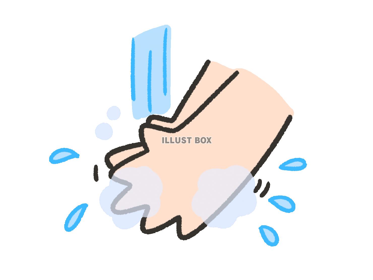風邪予防　シンプルな手洗いのイラスト