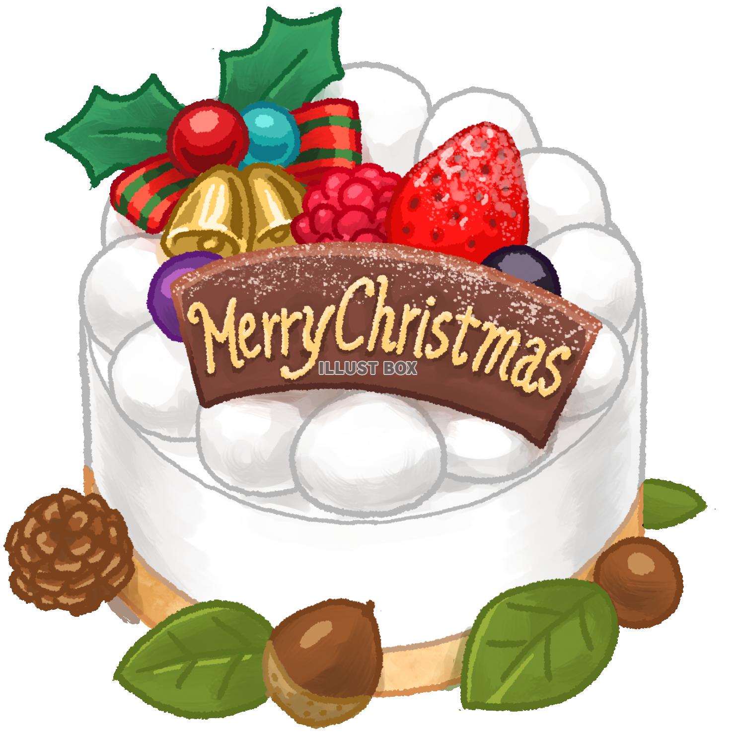 無料イラスト クリスマスケーキ