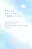 空を飛ぶ鳥の喪中はがき（挨拶文あり）【令和元年11月】