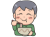 そばを食べるおじいさん