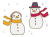 耳当てと帽子がかわいいゆきだるま