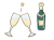 シャンパンで乾杯！