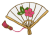 梅の花が描かれた扇子
