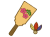 梅の花が描かれた羽子板