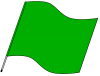 レースフラッグ・緑旗（透過png）