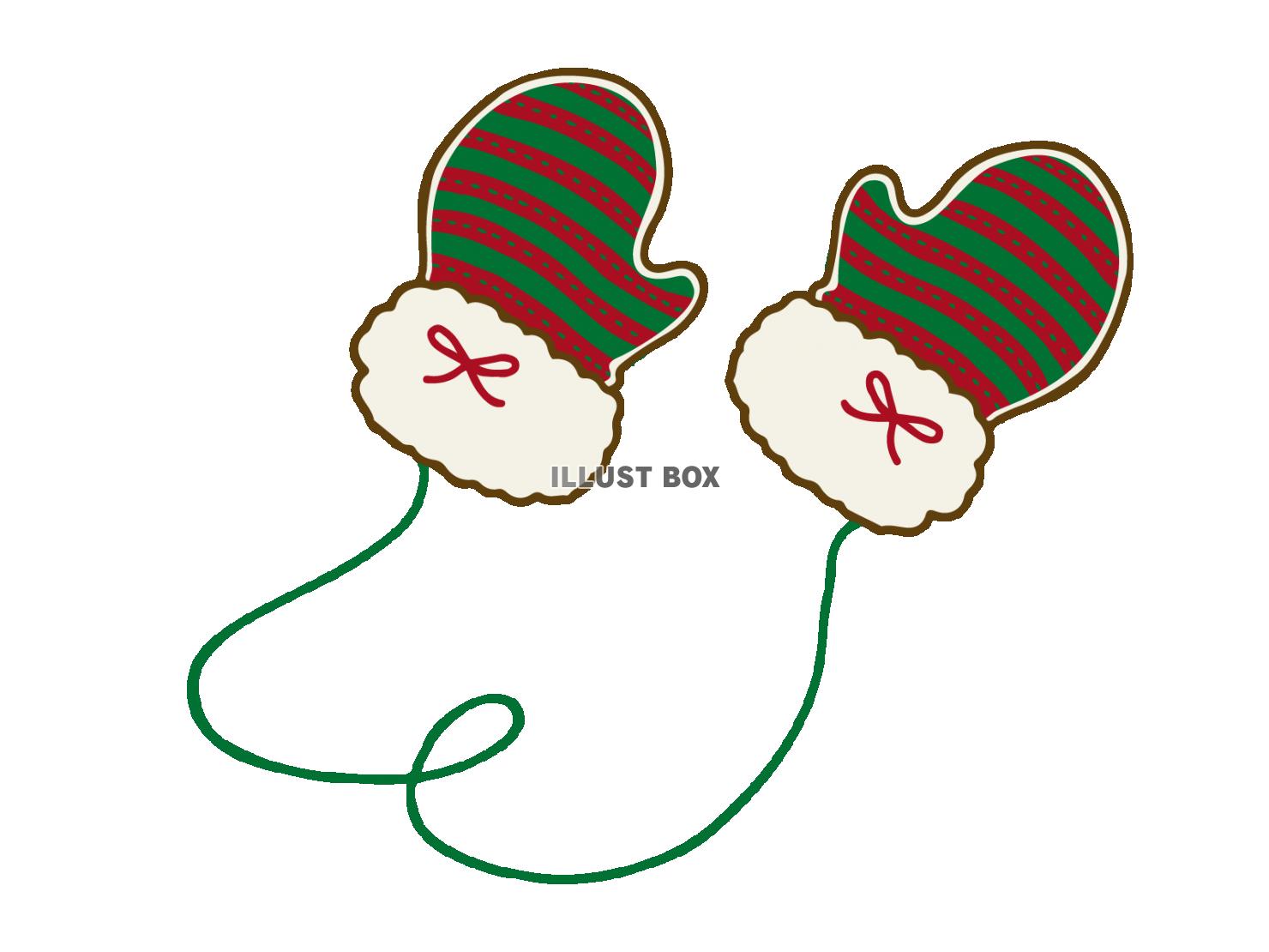 クリスマスカラーの手袋