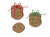 クリスマスカラーのリボンのチョコクッキー