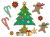 クリスマスツリーと雑貨、お菓子のセット