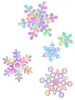 雪の結晶壁紙画像カラフル背景素材イラスト。ベクターあり