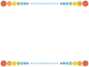水玉模様フレーム虹色飾り枠素材イラスト。透過PNG