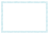 透過・二列のブロックのフレーム　シンプル手書き風かわいい四角枠