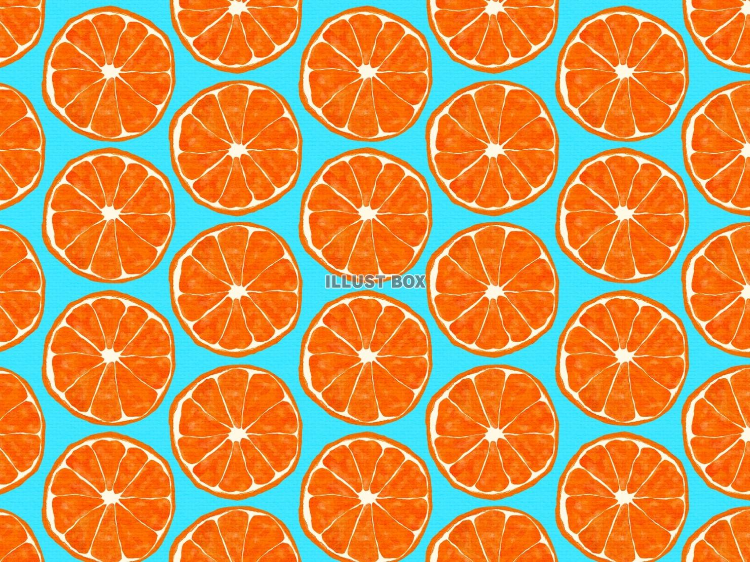 オレンジ（背景ブルー）