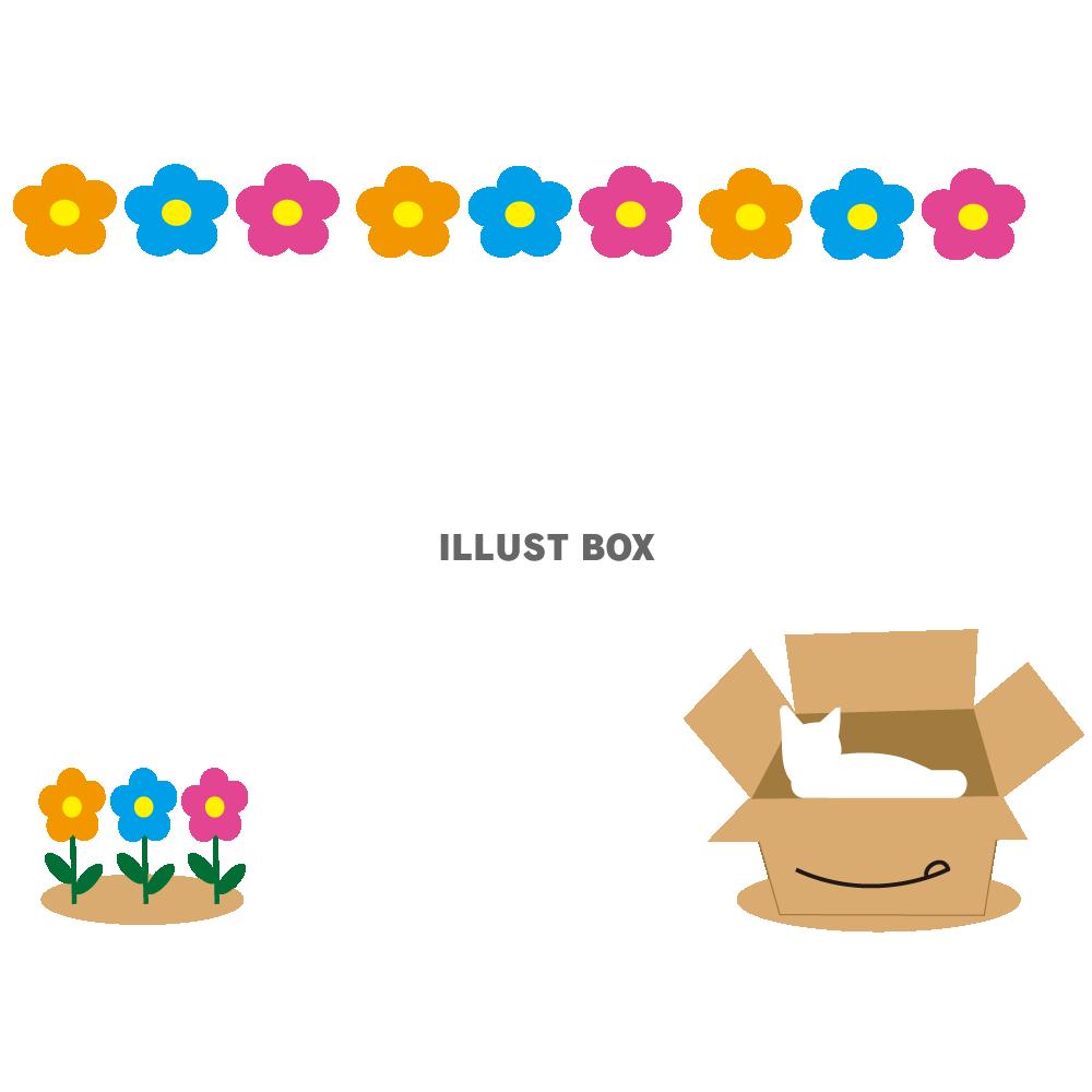 花と箱猫のフレーム