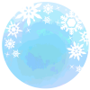 雪の結晶の丸型フレーム