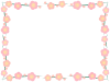 梅の花フレーム花模様飾り枠素材イラスト。透過PNG