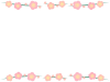 梅の花フレーム花模様飾り枠素材イラスト。透過PNG