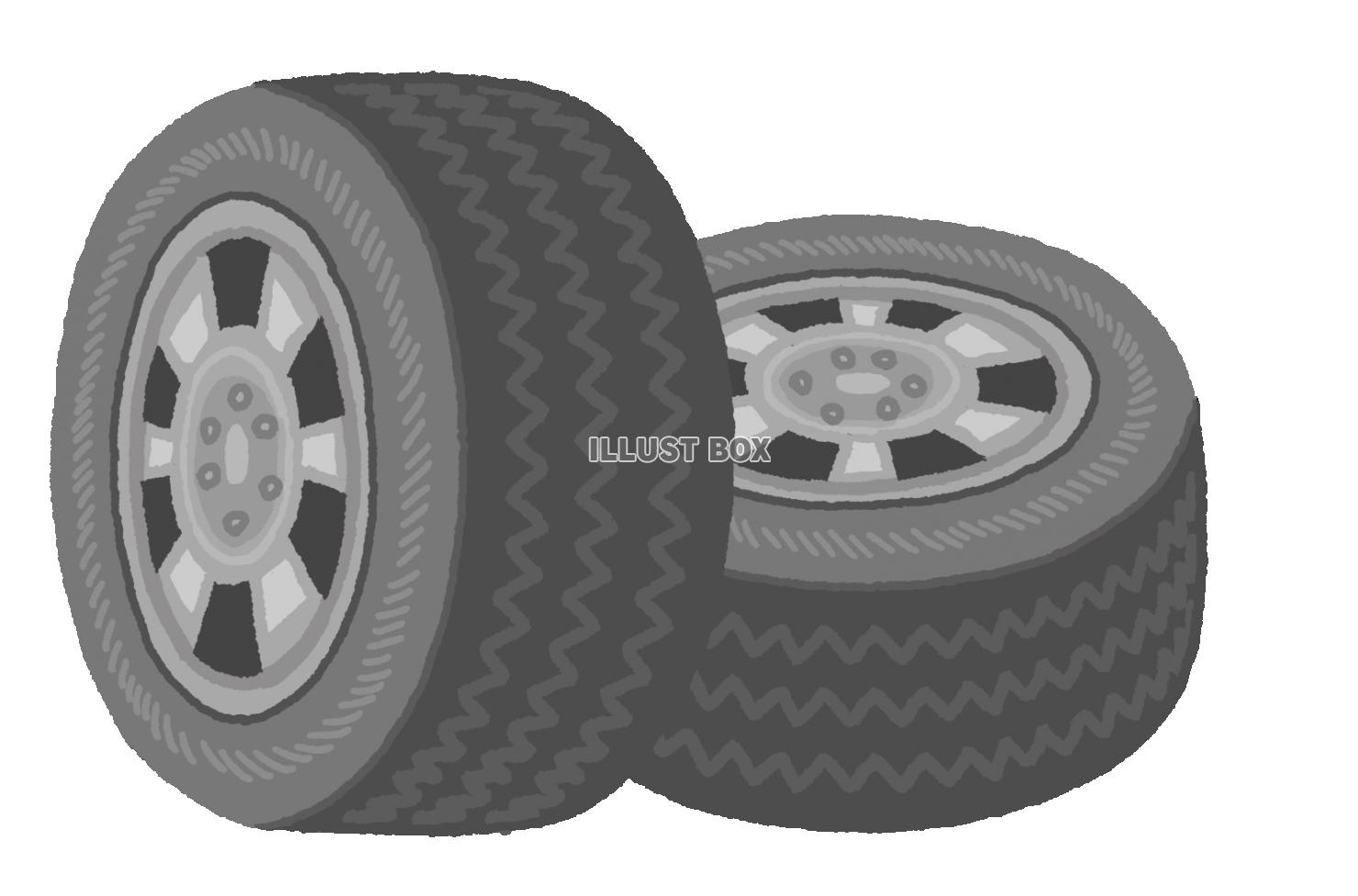 タイヤ交換 イラスト無料