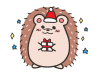 クリスマスのハリネズミ