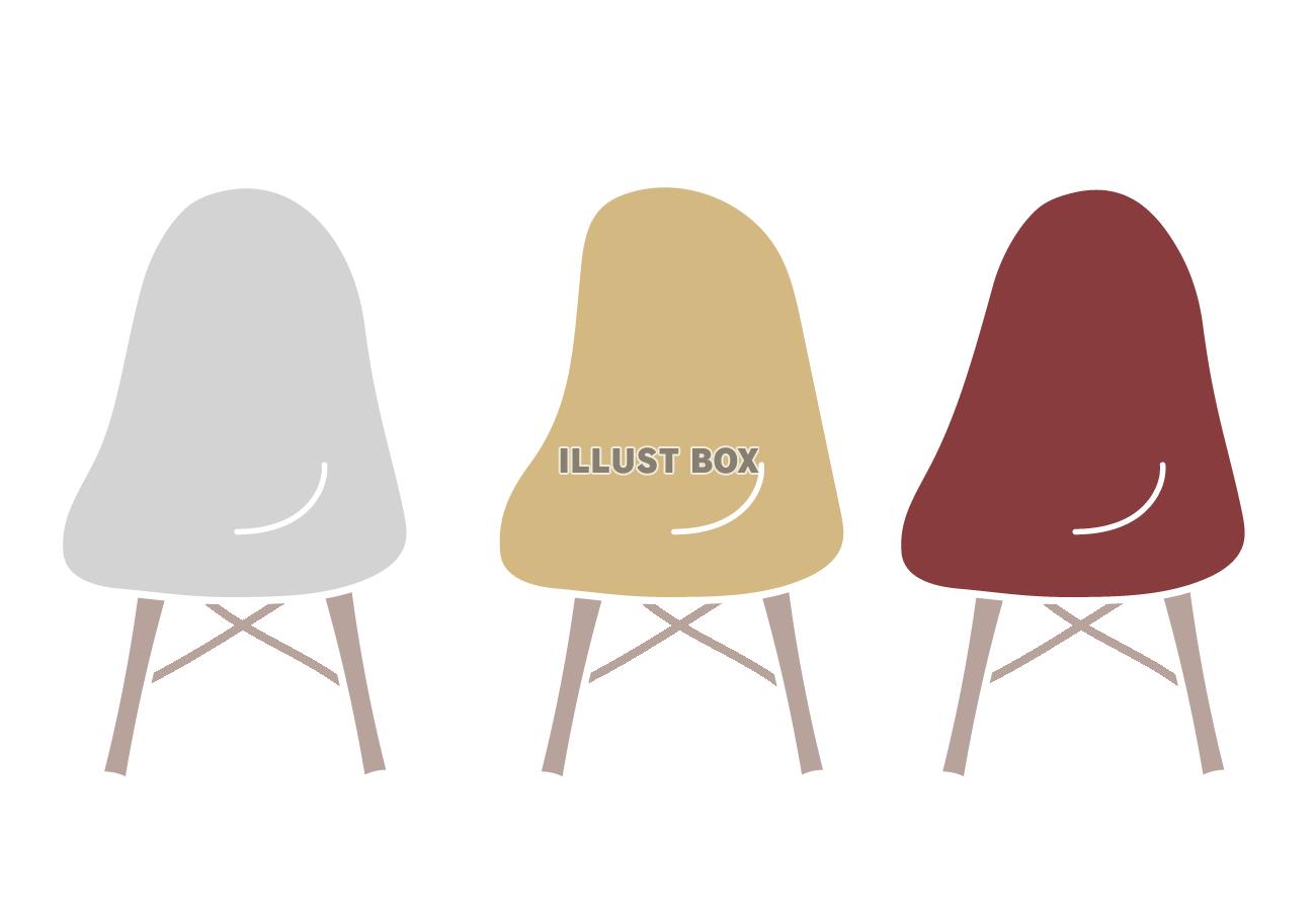 無料イラスト 透過 雑貨風の椅子のイラスト かわいい北欧シンプル手書き手描