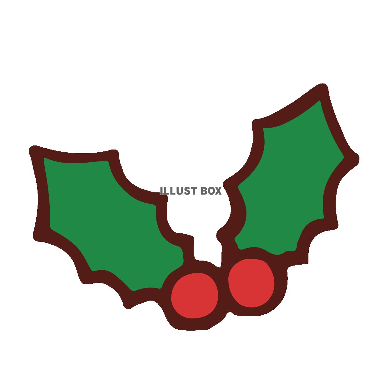 クリスマス ヒイラギの果実アイコン コレクション イラストのイラスト