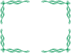線画フレームシンプル飾り枠素材イラスト 。透過PNG