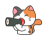 恵方巻を食べるミケ猫