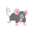 ネズみの可愛いイラスト　2020年子年の年賀状素材