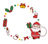 クリスマスサンタフレーム円形