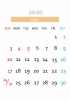 2020年5月カレンダー
